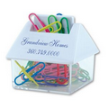 House Paper Clip Dispenser w/ 20 Assorted Color Paper Clips